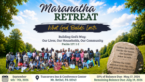 2026 Maranatha Retreat @ Tuscarora Inn & Conference Center